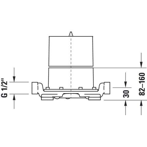 Duravit Universal Basiselement - 1 greeps badmengkr inb - 150x160x150mm - wit SW527989
