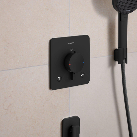 Hansgrohe Ecostat comfort q Inbouw - thermostaat - 2 functies - mat zwart SW1388380