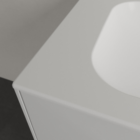 Villeroy & Boch finion meubelwastafel - met 2 kraangaten - 120x50cm CeramicPlus - zonder overloop - Stone White (mat wit) SW209578