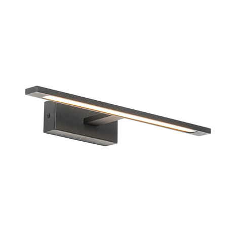 QAZQA Jerre wandlamp - 41.5x13.5x5.5cm - incl. LED - IP44 - mat zwart SW1187229
