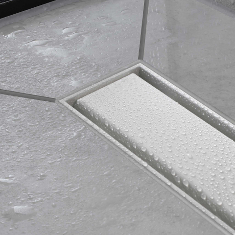 Hansgrohe RainDrain Match Douchegoot - 100cm - hoogte verstelbaar frame - mat wit SW1590438