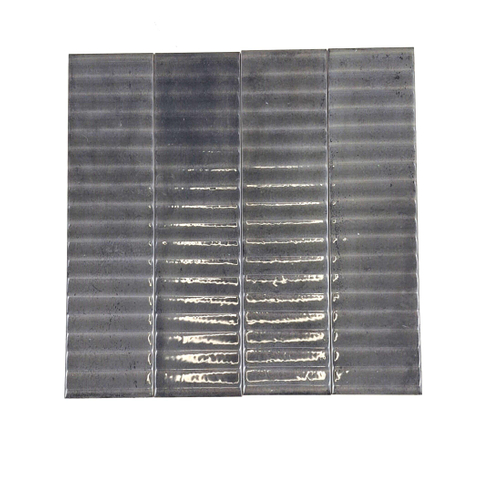 Terravito Sileno Voor wandtegel - 30x7.5cm - 8mm - ribbel - Antraciet SW1175359