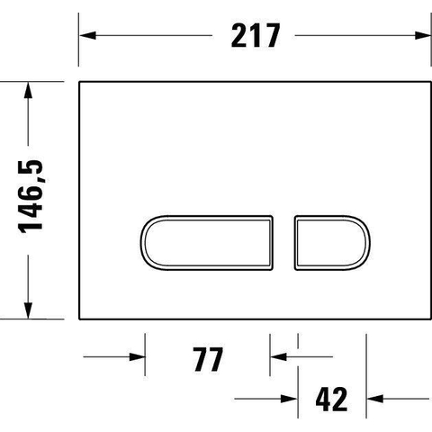 Duravit Durasystem Mechanische bedieningsplaat - 21.7x14.7cm - wit SW500266