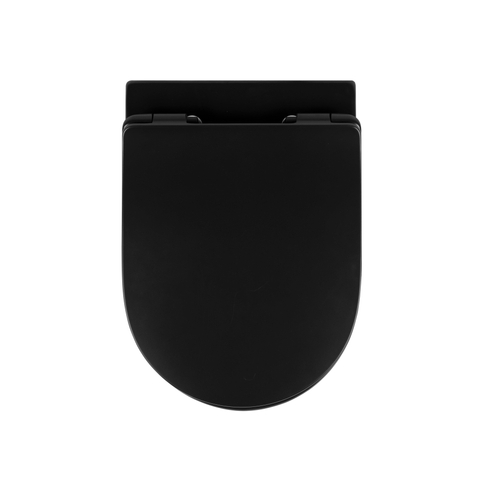 QeramiQ Fortune Wandcloset - spoelrandloos - zonder zitting - mat zwart SW529058