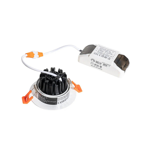 QAZQA Gaius Inbouwspot - 1 lampen - IP65 - Rond - Wit SW1450884