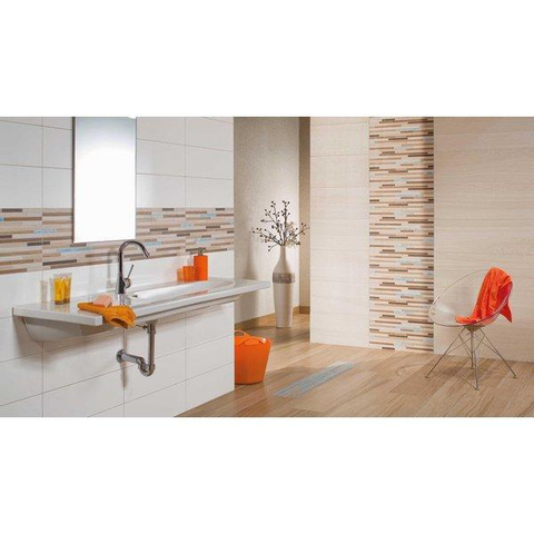 ÉCHANTILLON Ceralto Elmira Matte Carrelage mural 25x33cm 7mm pâte blanche Blanc SW914390