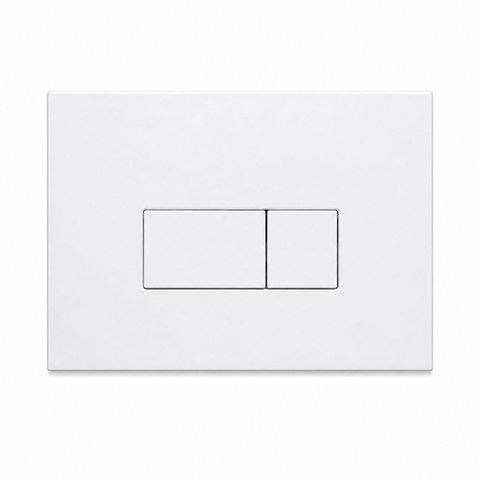 QeramiQ Dely Swirl Ensemble de toilette - réservoir encastré Qeramiq Flush - abattant 35mm - plaque de commande blanche brillante en plastique - boutons rectangulaires - blanc mat SW1578412