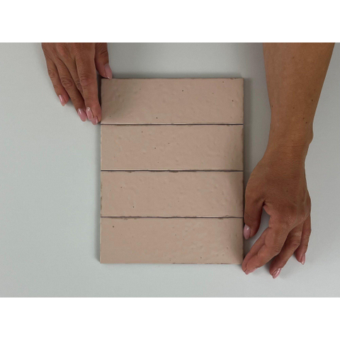 ÉCHANTILLON Terravito Nocino carreau mural - 6x18,6cm - Rose mat (rose) SW1221362