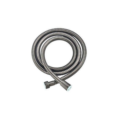 Fortifura Nebbio Ensemble combiné baignoire - mitigeur thermostatique - barre de glissement avec coude mural intégré - flexible de douche métallique - douchette à main sur barre - bec - PVD gunmetal brossé SW1238089