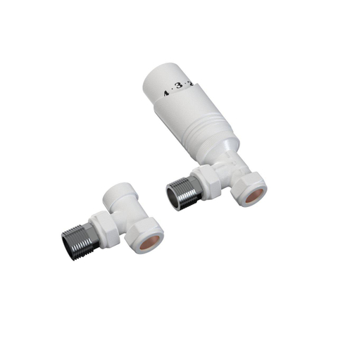 Rosani Classic ensemble de raccords de radiateur universel à angle droit - blanc mat SW968197