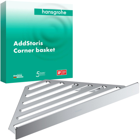 Hansgrohe AddStoris Q zeepkorf hoek - hoogglans chroom SW651299