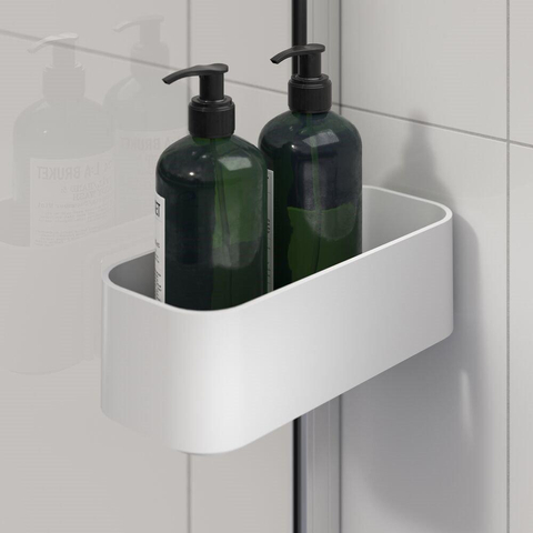 Sealskin Inc. Porte de douche pivotante et paroi latérale 100x100x200cm avec panier de douche verre de sécurité clair 8mm avec revêtement anticalcaire Argent brillant SW795485