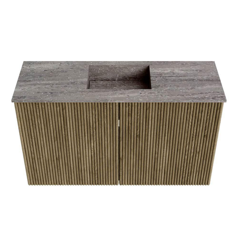 Mondiaz JOYA-DLUX 70cm toiletmeubel - kleur Dusk - Wastafel FAYE positie Midden 1 kraangat kleur Oza. SW1425972