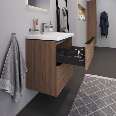 Duravit D-neo Meubelset - met wastafelonderbouwkast - met 2 laden - met softclose - 65x20x48cm - inclusief wastafel - mat wit SW641977