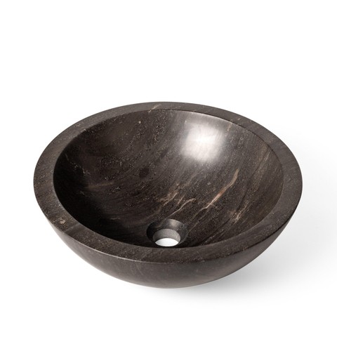 Forzalaqua Roma Vasque 40x40x15cm Ronde Pierre naturelle Pierre bleue adoucie FO100001