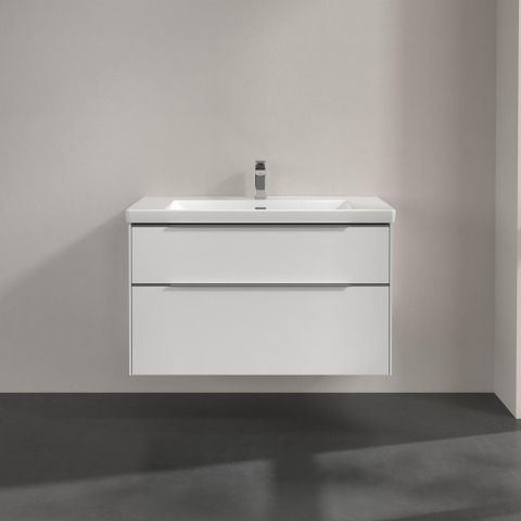 Villeroy & Boch Subway 3.0 wastafelonderkast - 97.3x57.9cm - 2 lades - Brilliant White (wit) SW641686
