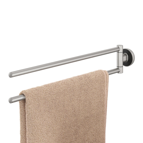 Tiger Cooper Porte-serviettes 2 bras Acier inoxydable brossé Noir SW877271