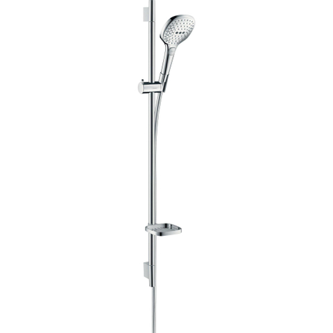 Hansgrohe Raindance Select E Doucheset - 120 - 3jet - ecosmart - met Unica - glijstang 90 cm en zeepschaal - hoogglans chroom GA20128
