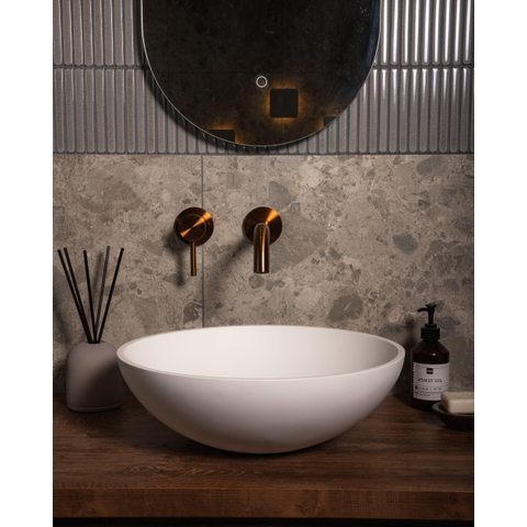 Zeza Element Waskom - 41x41x14cm - solid surface - mat wit SW1439447