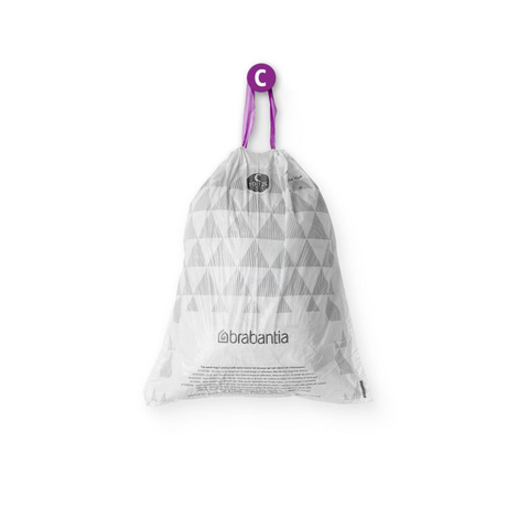 Brabantia PerfectFit Poubelle sac à déchets avec fermeture par ruban adhésif code C, 10-12 litres, 10 pièces/rouleau SW767529