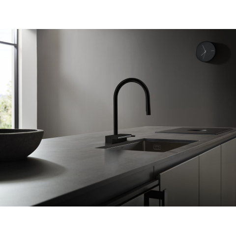 Hansgrohe Aquno select m81 1 greeps keukenkraan - 170 uittrekbare vuistdouche - 3jet - sbox - mat zwart SW971319