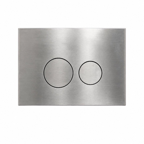 QeramiQ Dely Swirl Ensemble de toilette - réservoir encastré QeramiQ Flush - abattant 35mm - plaque de commande en métal inox - boutons ronds - blanc brillant SW1578445