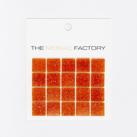 ÉCHANTILLON The Mosaic Factory Amsterdam carreau mosaïque 2x2x0.4cm pour mur et sol pour intérieur et extérieur carré Verre Terra foncé SW861868
