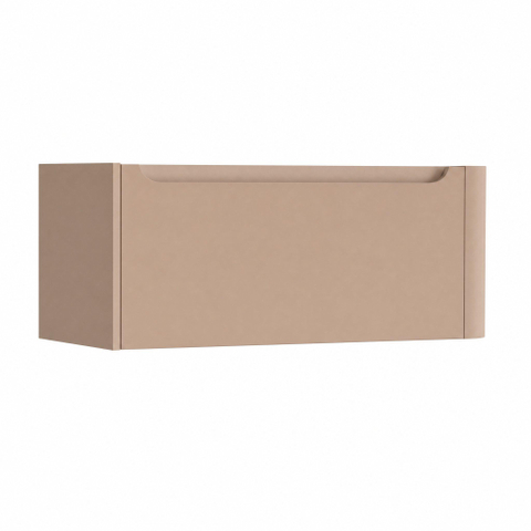H&R Badmeubelen Juice Wastafelonderkast - 100x45x40cm - rechterhoek afgerond - 1 lade - geïntegreerde greep - peach SW1259761