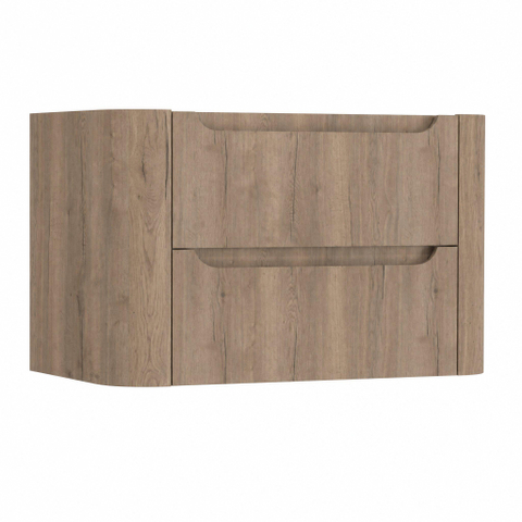 H&R Badmeubelen Juice Meuble sous-lavabo - 80x45x50cm - coins arrondis - 2 tiroirs - poignée intégrée - charleston SW1489278