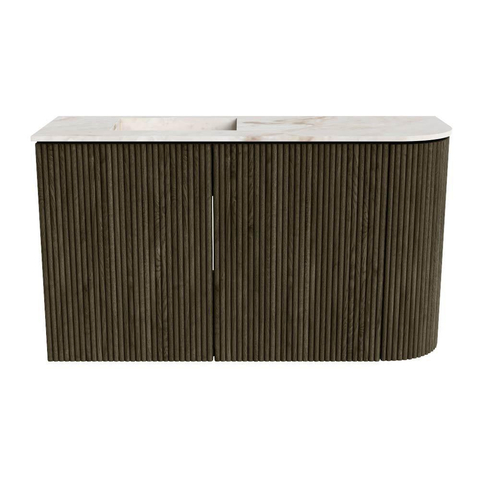 Mondiaz JOYA-DLUX 71.6cm toiletmeubel - ronding rechts kleur Shadow - Wastafel FAYE positie Links 1 kraangat kleur Frappe. SW1422724
