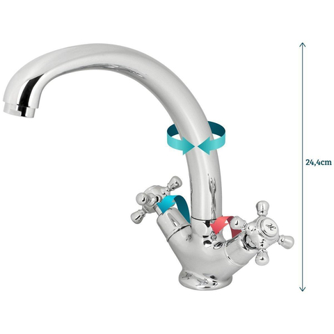 Plieger Charleston keukenkraan chroom 4333507