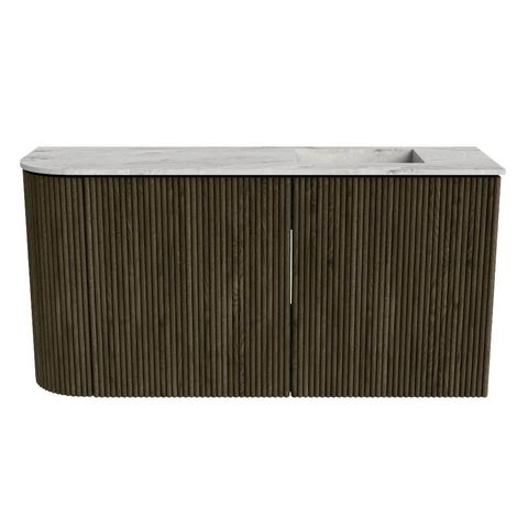 Mondiaz JOYA-DLUX 81.6cm toiletmeubel - ronding links kleur Shadow - Wastafel FAYE positie Rechts Zonder kraangat kleur Glace. SW1422777