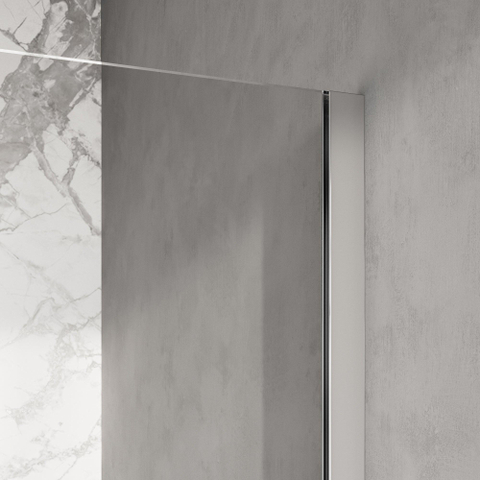 BRAUER Oblivion Badwand - 80x140- helder glas - incl. glascoating - chroom SW1580981