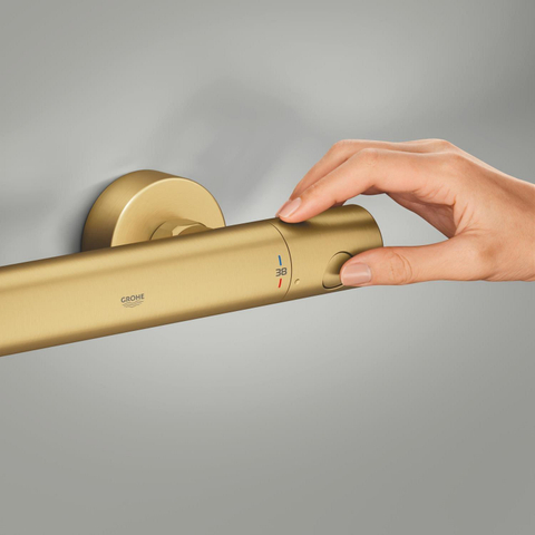 GROHE Vitalio Comfort doucheset - met thermostaat - geborsteld cool sunrise (goud) SW1590104