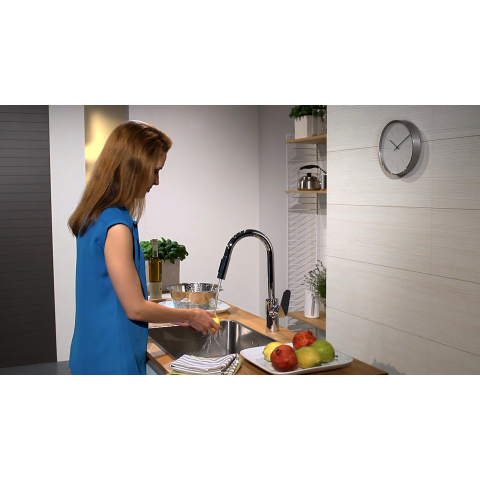 Hansgrohe Focus m41 Eengreeps keukenmengkraan - 240 met uittrekbare vuistdouche - 2 straalsoorten - hoogglans chroom GA69755