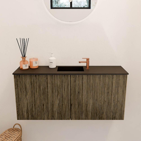 Mondiaz JOYA 90cm toiletmeubel - kleur Dusk - Wastafel FAYE positie Midden 1 kraangat kleur Urban. SW1421684