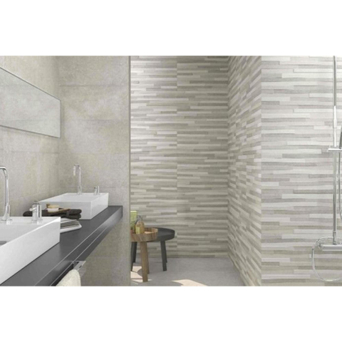 ÉCHANTILLON Terravito Orvico Grey Decor carreau mural - 30x60cm - 10mm - Rectangle - rectifié - aspect pierre naturelle - gris mat SW736491