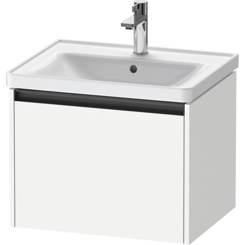 Duravit Ketho.2 Wastafelonderbouwkast - met 1 lade - 58.4x45.5x44cm - met greep antraciet - wit mat SW772895