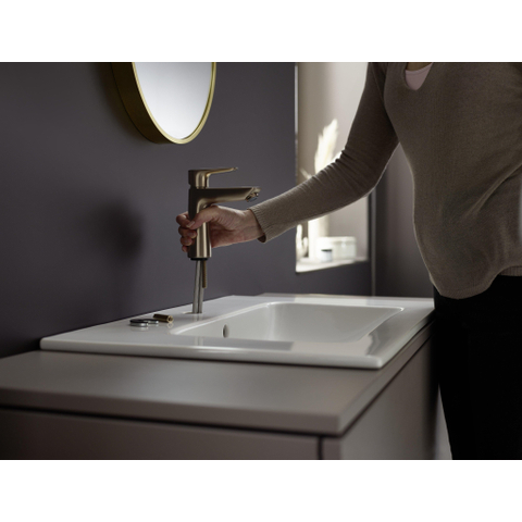 Hansgrohe Talis e 1 greeps wastafelkraan - 110 PopUp - trekwaste - geborsteld brons SW358784