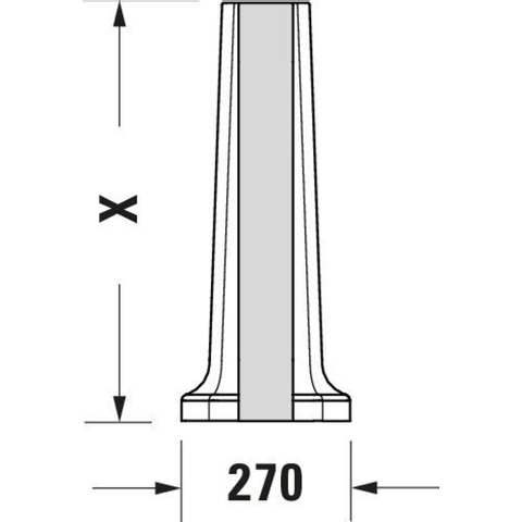 Duravit Serie 1930 Zuil - 270x675x260mm - wit 0295602