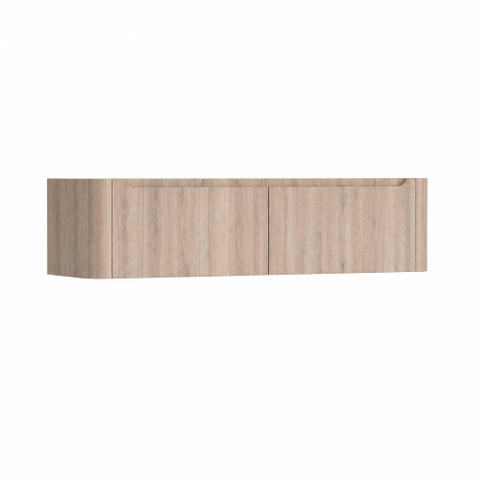 H&R badmeubelen Juice Wastafelonderkast - 160x45x40cm - afgeronde hoeken - 2 lades - geïntegreerde greep - rockford oak SW862828