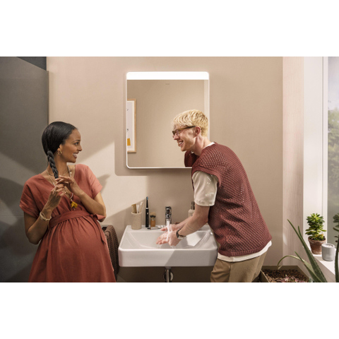Hansgrohe Vernis Blend Eengreeps wastafelmengkraan - 100 - coolstart - met PopUp - trekwaste - hoogglans chroom SW642522