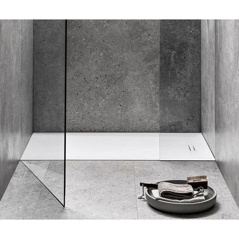 Geberit Sestra Douchevloer - 160x90cm - structuur wit leisteen SW637387