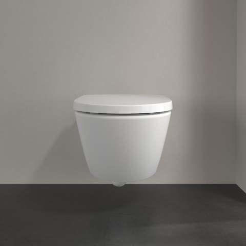 Villeroy & Boch Subway 3.0 Wandcloset - 56cm - zonder spoelrand - diepspoel twistflush CeramicPlus - zonder zitting - Stone White (mat wit) SW546733