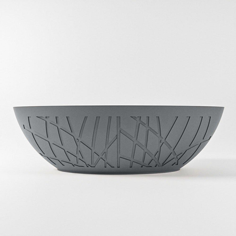 MONDIAZ ROCK Baignoire îlot - 170x70cm - couleur Plata / Talc SW1015106
