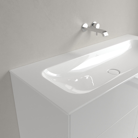 Villeroy & Boch finion meubelwastafel - 120x50cm - zonder kraangat - zonder overloop CeramicPlus - White Alpine (glans wit) SW209392
