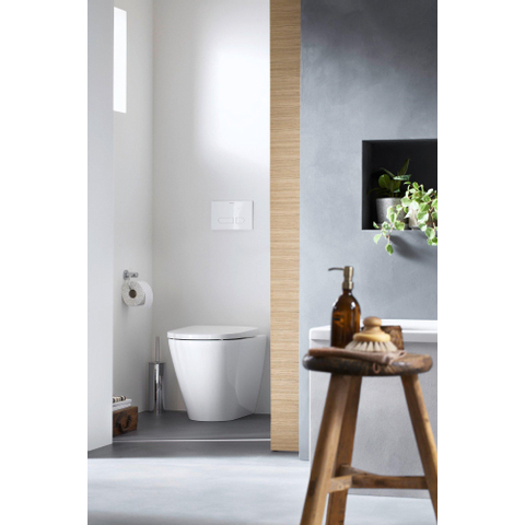 Duravit D-neo Staand closet - diepspoel - rimless - back-to-wall - 37x58x40cm Pit - wit hoogglans SW640510