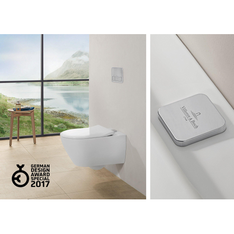 Villeroy & Boch Subway 2.0 wandcloset - diepspoel DirectFlush - inclusief ViFresh - 37x56cm CeramicPlus - White Alpine (glans wit) SW60342