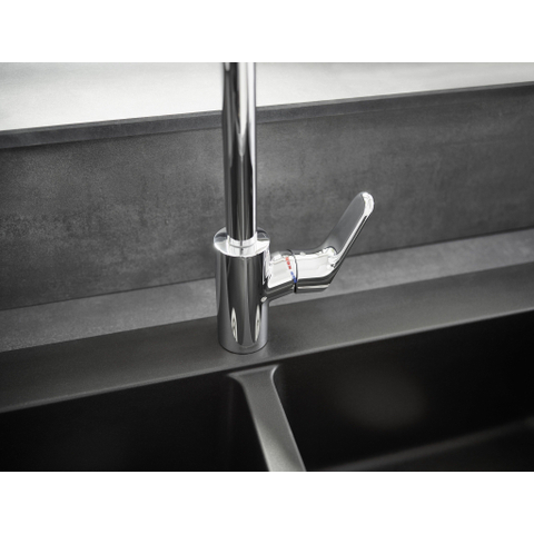 Hansgrohe Focus m41 Eengreeps keukenmengkraan - 240 met uittrekbare vuistdouche - 2 straalsoorten - hoogglans chroom GA69755