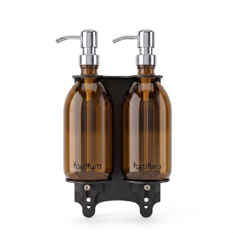 Fortifura Calvi Zeepdispenser - 500ml - set van 2 - houder - chroom SW1590480